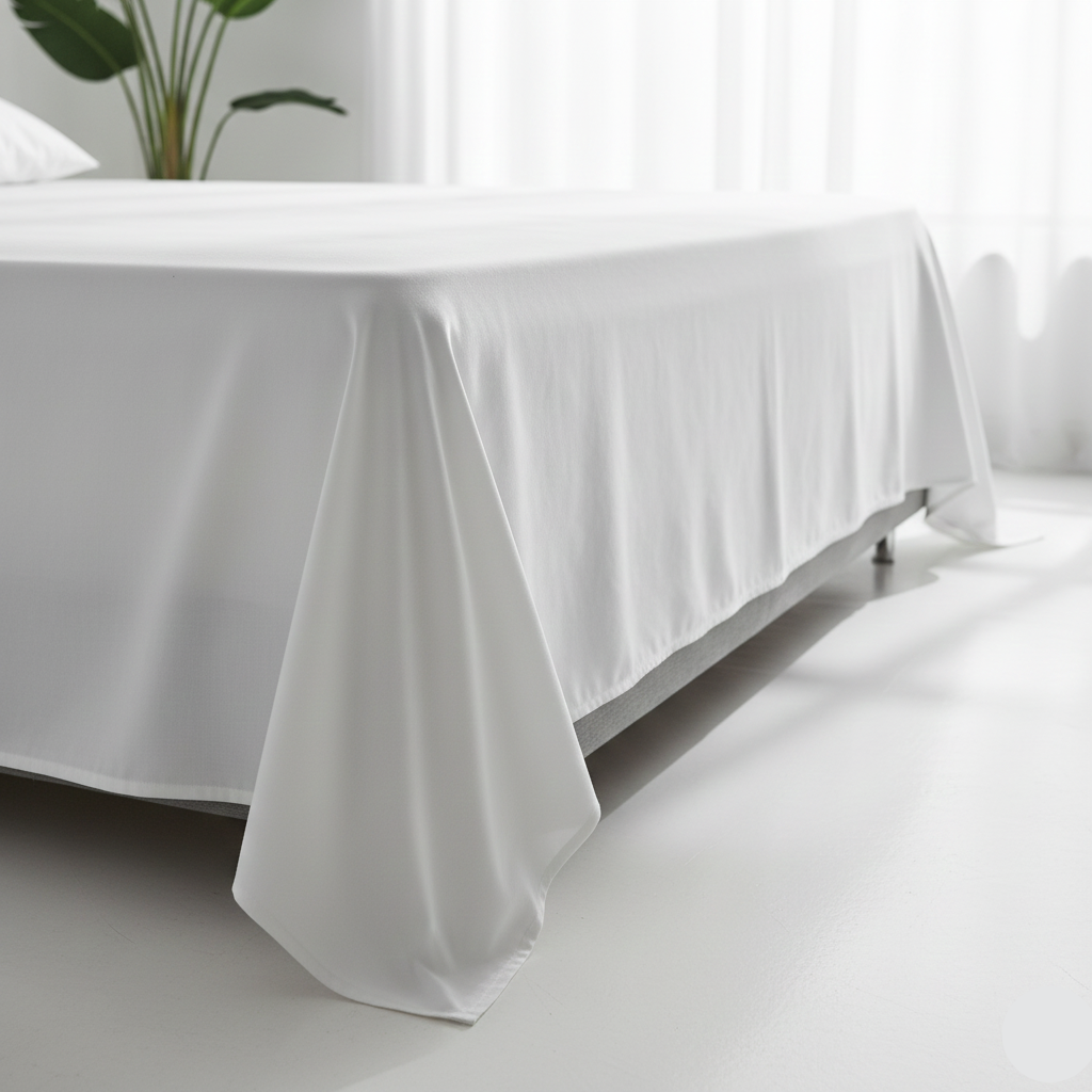 Lençol Branco Lavado com Toque Macio