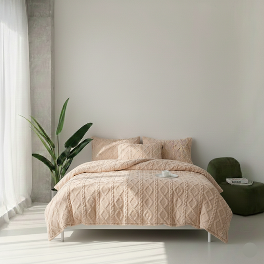 Capa de Edredom em Veludo Plush