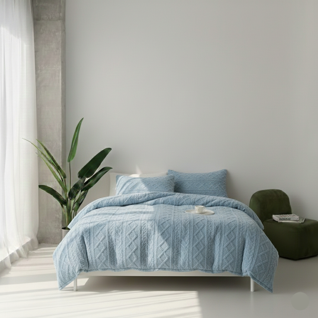 Capa de Edredom em Veludo Plush