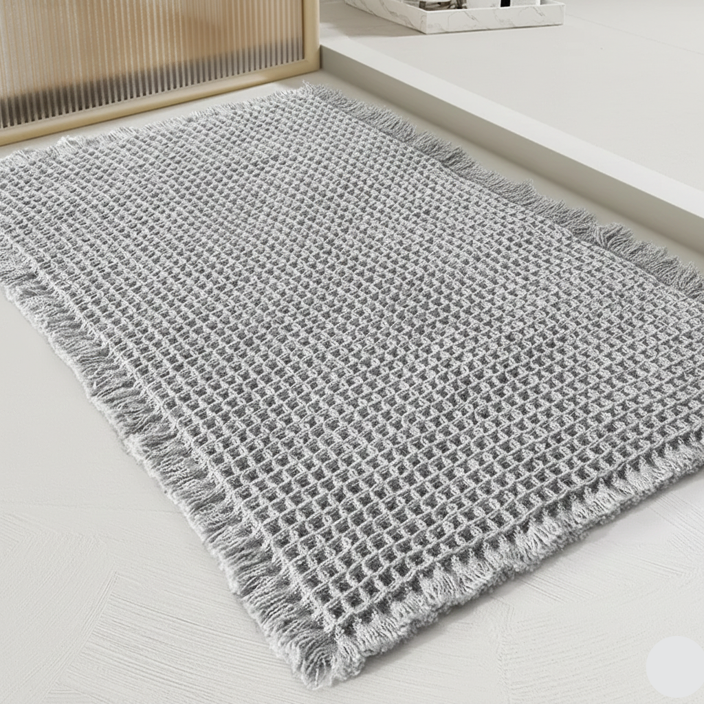 Tapete de Banheiro em Microfibra Antiderrapante e Absorvente