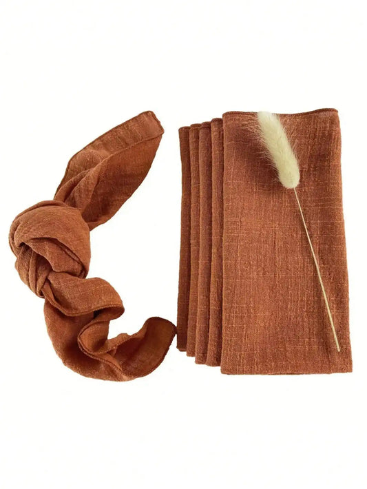 Guardanapos Decorativos Minimalistas com Acabamento em Nó de Bambu