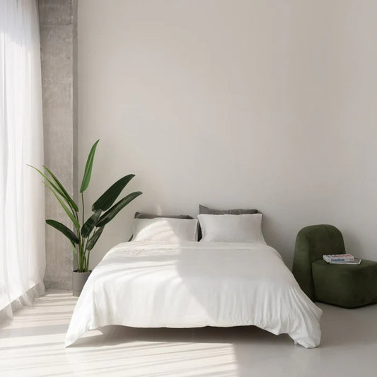 Lençol Branco Lavado com Toque Macio