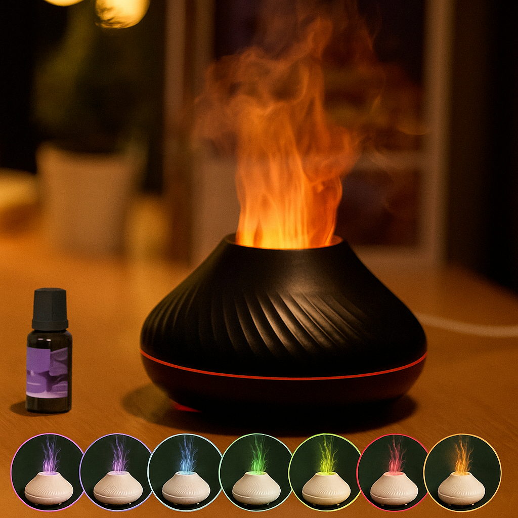 Difusor Aromático com Efeito Chama
