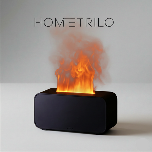 Mini Umidificador e Difusor com Efeito Chama