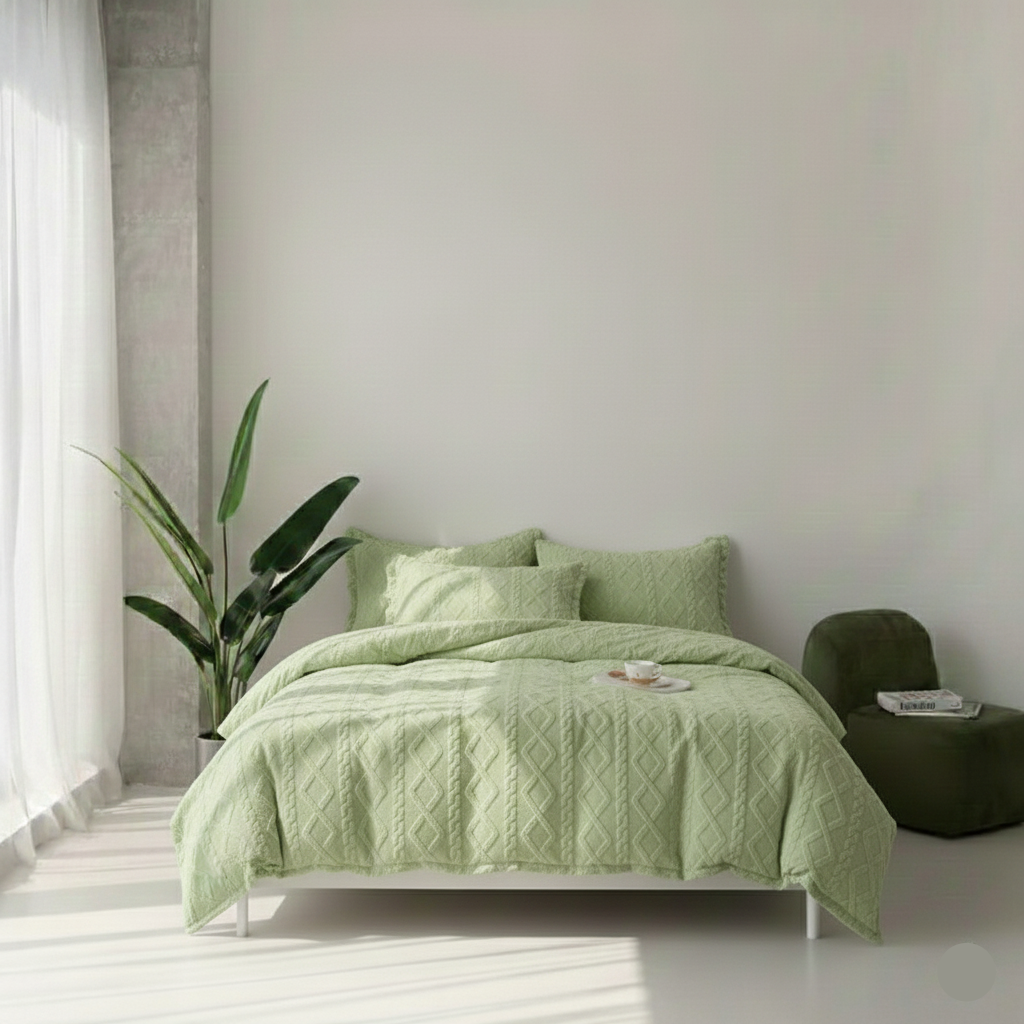 Capa de Edredom em Veludo Plush