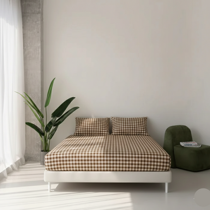 Lençol Xadrez Ajustável com Elástico