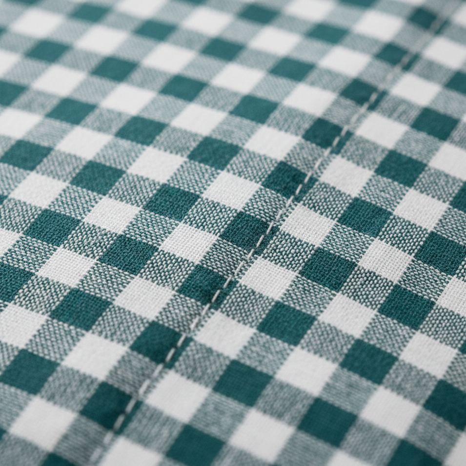 Capa de Edredom Microfibra Verde Vichy