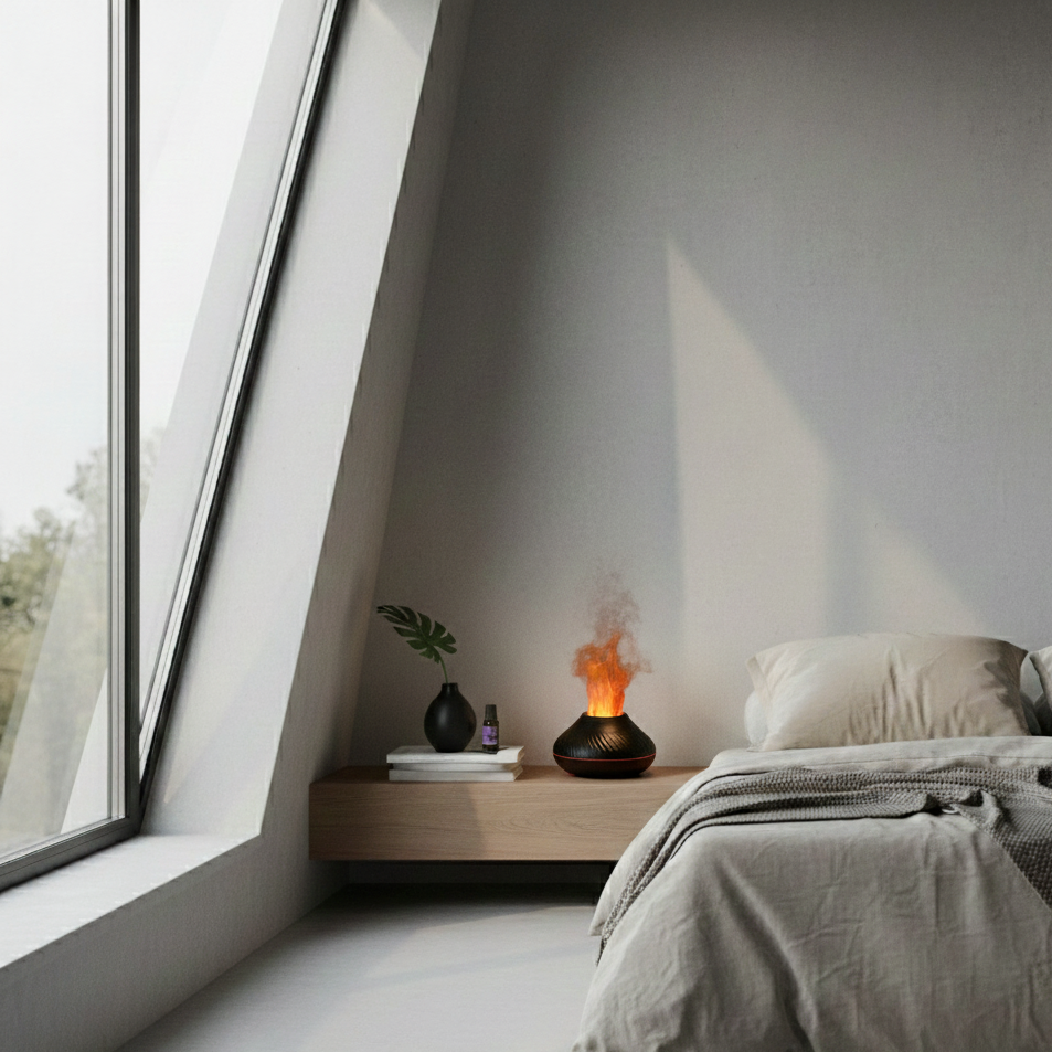Difusor Aromático com Efeito Chama