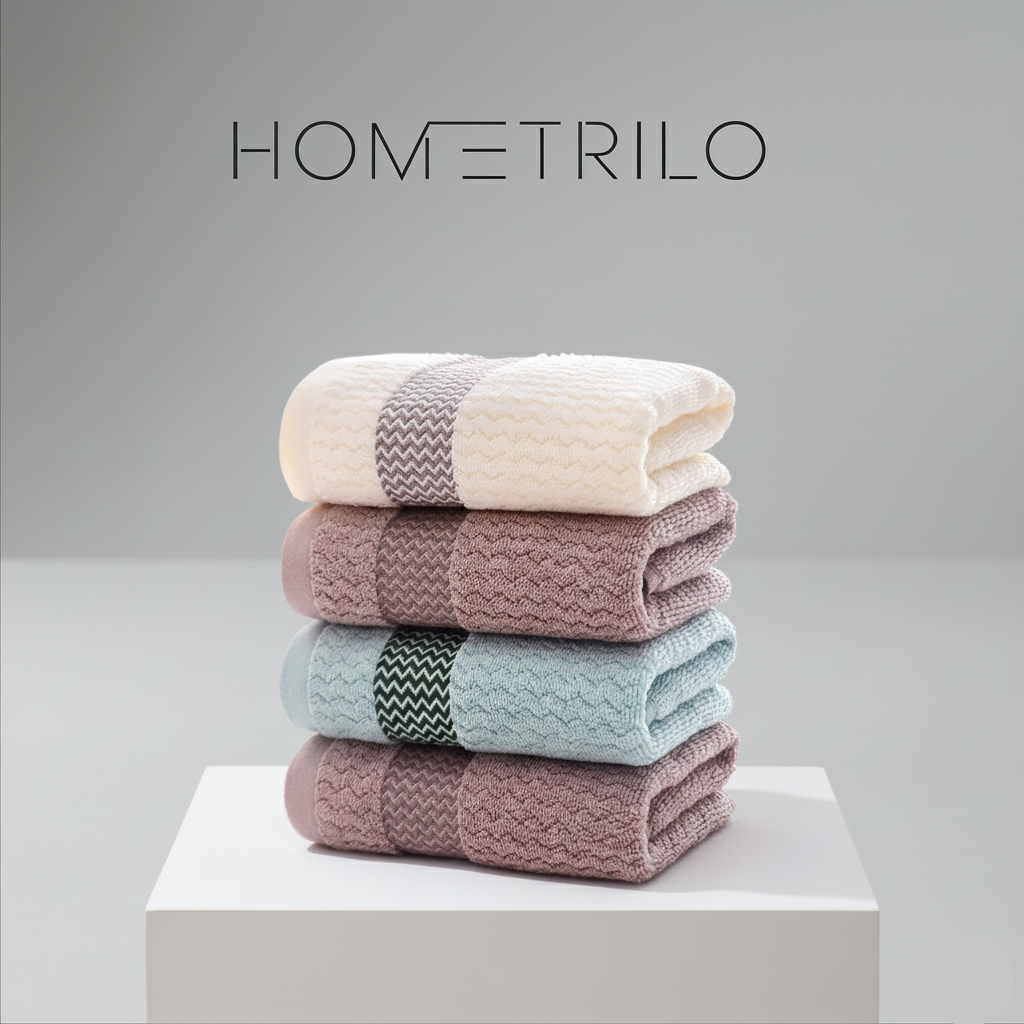 Kit Toalhas de Rosto em Algodão Natural