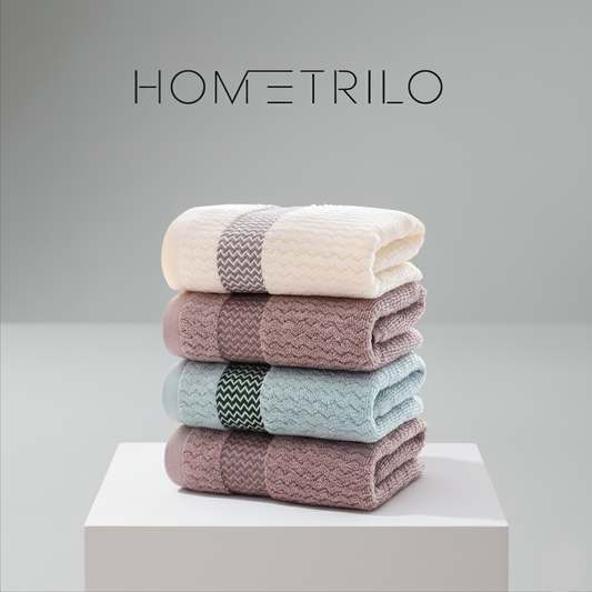 Kit Toalhas de Rosto em Algodão Natural