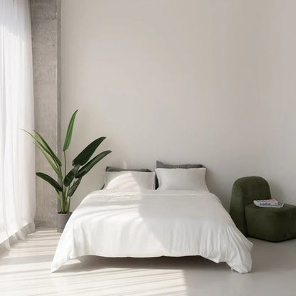 Lençol Branco Lavado com Toque Macio